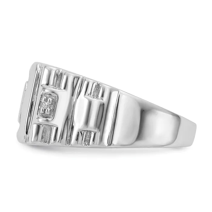 Rings Goldiacom 14k White Gold VS Real Diamond mens ring