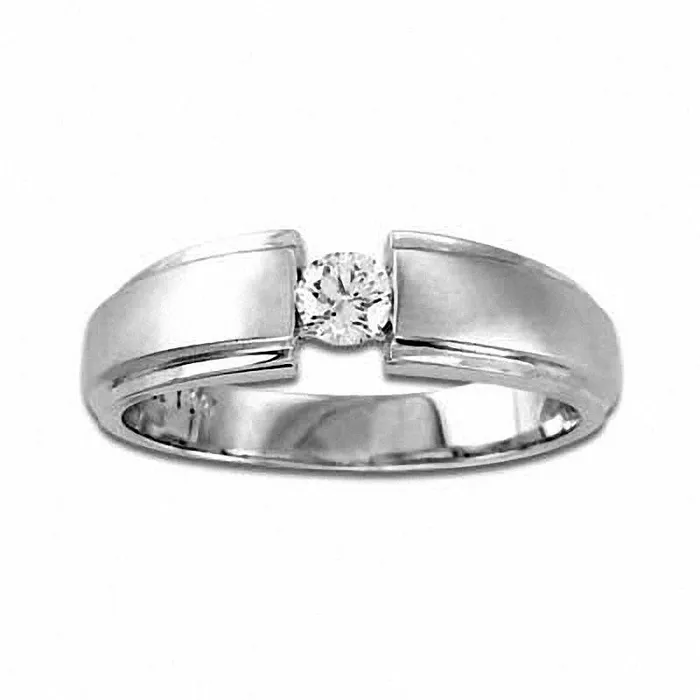 Rings Goldia Mens 025 CT TW Natural Diamond Wedding Band in Solid 14K White Gold Rings Goldia Mens 025 CT TW Natural Diamond Wedding Band in Solid 14K White Gold