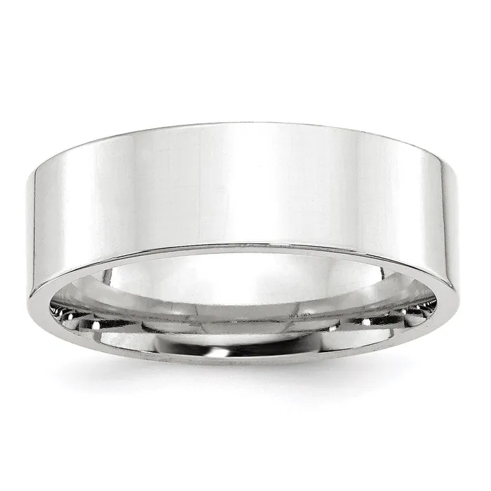 Rings Goldia Solid 10K White Gold 7mm Standard Flat Comfort Fit MensWomens Wedding Band Ring Size 4 Rings Goldia Solid 10K White Gold 7mm Standard Flat Comfort Fit MensWomens Wedding Band Ring Size 4