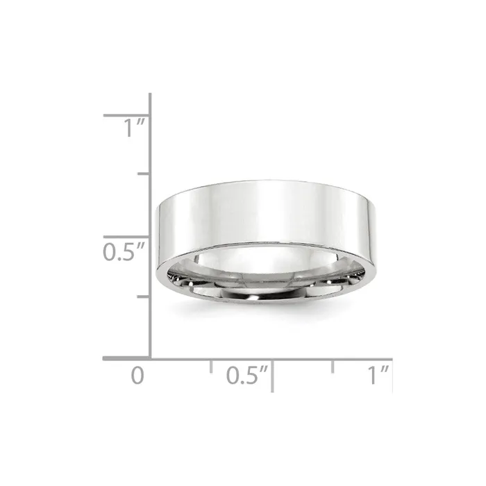 Rings Goldia Solid 10K White Gold 7mm Standard Flat Comfort Fit MensWomens Wedding Band Ring Size 4 Rings Goldia Solid 10K White Gold 7mm Standard Flat Comfort Fit MensWomens Wedding Band Ring Size 4