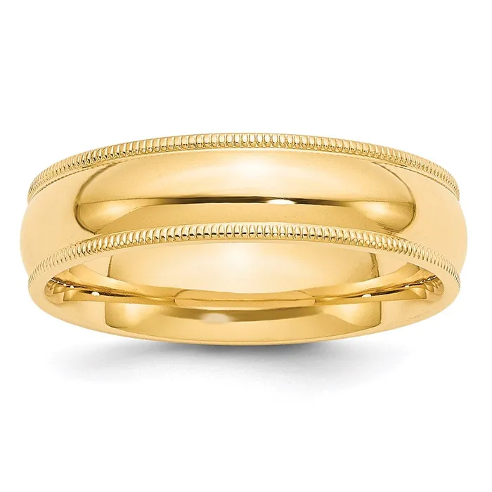 Rings Goldia Solid 14K Yellow Gold 6mm Milgrain Comfort Wedding MensWomens Wedding Band Ring Size 45 Rings Goldia Solid 14K Yellow Gold 6mm Milgrain Comfort Wedding MensWomens Wedding Band Ring Size 45
