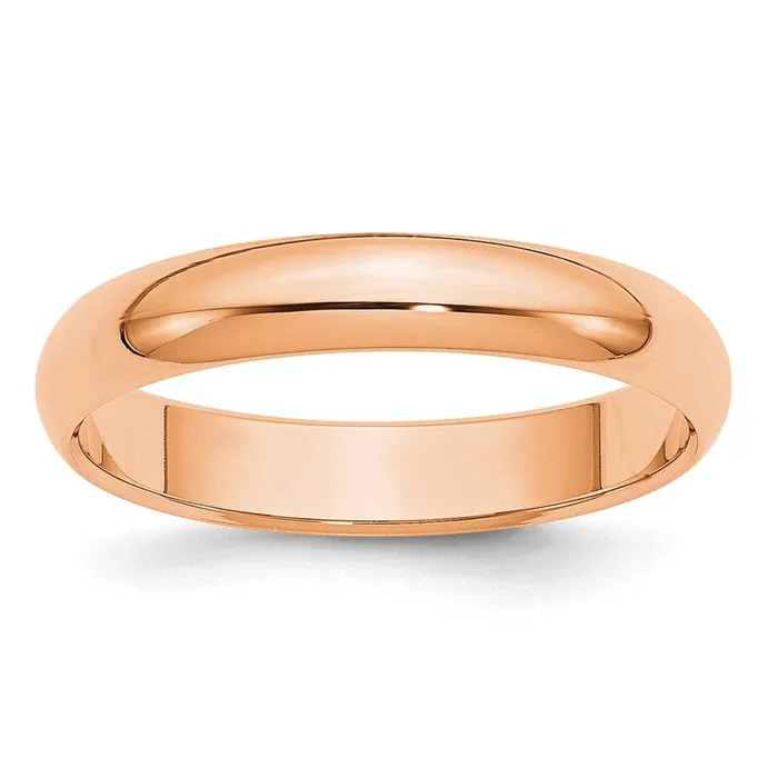 Rings Goldia Solid 14K Yellow Gold Rose Gold 4mm HalfRound Wedding MensWomens Wedding Band Ring Size 115 Rings Goldia Solid 14K Yellow Gold Rose Gold 4mm HalfRound Wedding MensWomens Wedding Band Ring Size 115