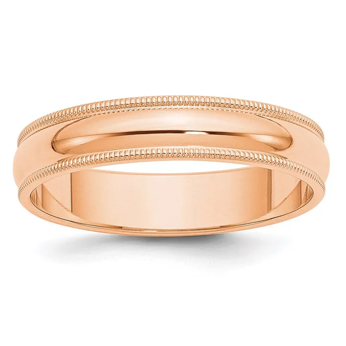 Rings Goldia Solid 14K Yellow Gold Rose Gold 5mm Milgrain HalfRound Wedding MensWomens Wedding Band Ring Size 75 Rings Goldia Solid 14K Yellow Gold Rose Gold 5mm Milgrain HalfRound Wedding MensWomens Wedding Band Ring Size 75