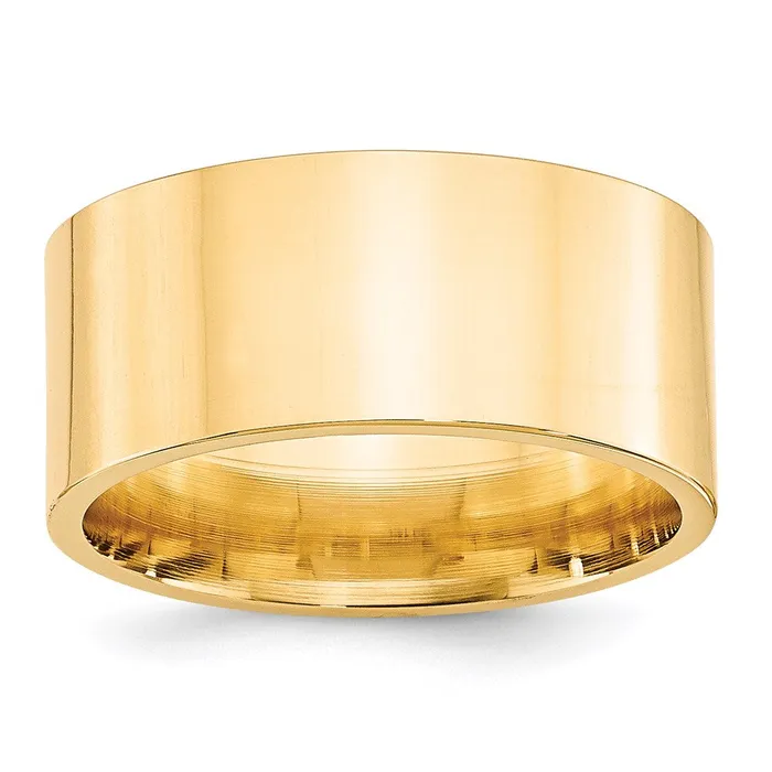 Rings Goldia Solid 18K Yellow Gold 10mm Standard Flat Comfort Fit MensWomens Wedding Band Ring Size 95 Rings Goldia Solid 18K Yellow Gold 10mm Standard Flat Comfort Fit MensWomens Wedding Band Ring Size 95