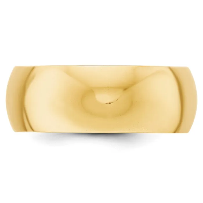 Rings Goldia Solid 18K Yellow Gold 8mm HalfRound Wedding MensWomens Wedding Band Ring Size 7 Rings Goldia Solid 18K Yellow Gold 8mm HalfRound Wedding MensWomens Wedding Band Ring Size 7