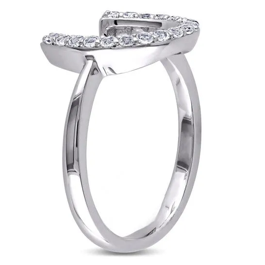 Rings JMS always Original Amour 054 CT TGW White Topaz Ring Silver Rings JMS always Original Amour 054 CT TGW White Topaz Ring Silver