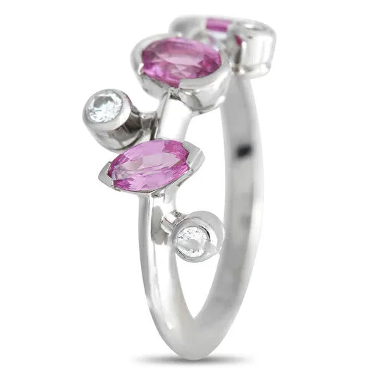 Rings JMS always Original PreOwned Cartier Meli Melo Platinum Diamond and Pink Sapphire Ring Rings JMS always Original PreOwned Cartier Meli Melo Platinum Diamond and Pink Sapphire Ring