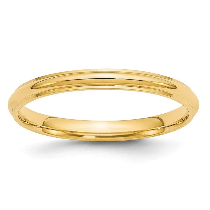 Rings Solid 18K Yellow Gold 25mm Half Round with Edge MensWomens Wedding Band Ring Size 9 Goldia Rings Solid 18K Yellow Gold 25mm Half Round with Edge MensWomens Wedding Band Ring Size 9 Goldia