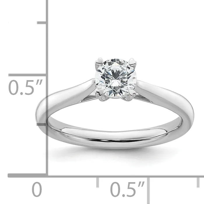 Rings True Origin 14k White Gold 12 Ct Lab Grown Diamond VSSI G Round Solitaire Engagement Ring Goldia