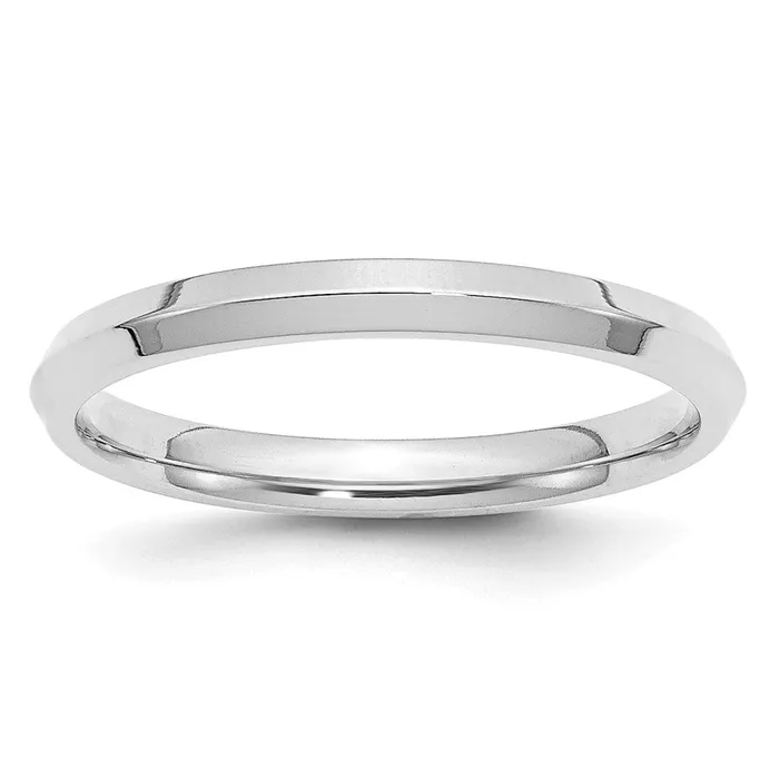 Solid 10K White Gold 25mm Knife Edge Comfort Fit MensWomens Wedding Band Ring Size 105 Goldia Rings Solid 10K White Gold 25mm Knife Edge Comfort Fit MensWomens Wedding Band Ring Size 105 Goldia Rings