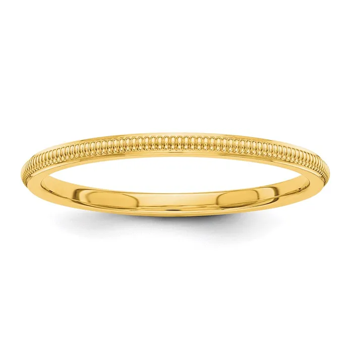 Solid 10K Yellow Gold 15mm Milgrain MensWomens Wedding Band Ring Size 75 Goldia Rings Solid 10K Yellow Gold 15mm Milgrain MensWomens Wedding Band Ring Size 75 Goldia Rings