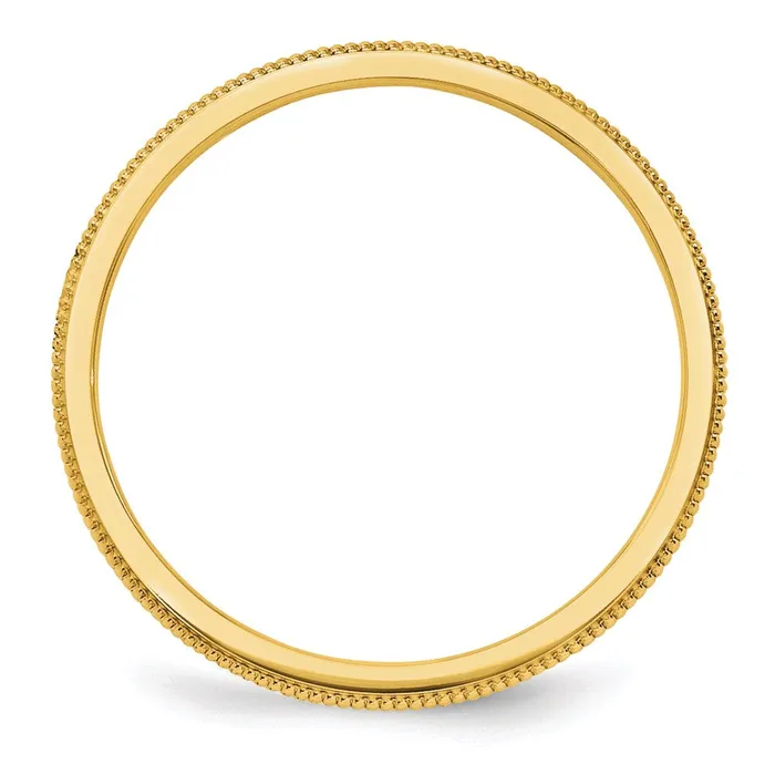 Solid 10K Yellow Gold 15mm Milgrain MensWomens Wedding Band Ring Size 75 Goldia Rings Solid 10K Yellow Gold 15mm Milgrain MensWomens Wedding Band Ring Size 75 Goldia Rings