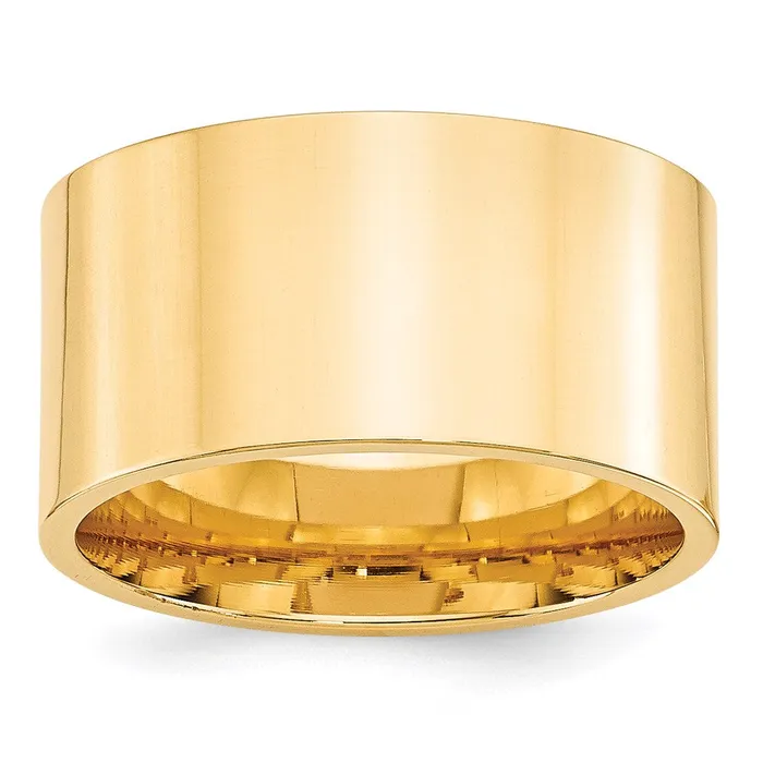Solid 10K Yellow Gold 12mm Standard Flat Comfort Fit MensWomens Wedding Band Ring Size 5 Goldia Rings Solid 10K Yellow Gold 12mm Standard Flat Comfort Fit MensWomens Wedding Band Ring Size 5 Goldia Rings