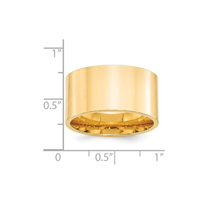 Solid 10K Yellow Gold 12mm Standard Flat Comfort Fit MensWomens Wedding Band Ring Size 5 Goldia Rings Solid 10K Yellow Gold 12mm Standard Flat Comfort Fit MensWomens Wedding Band Ring Size 5 Goldia Rings
