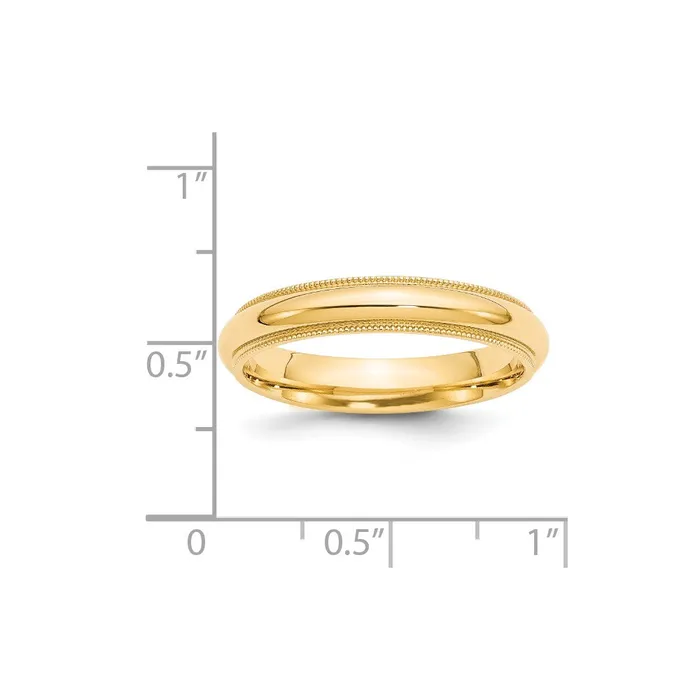 Solid 10K Yellow Gold 4mm Milgrain Comfort Wedding MensWomens Wedding Band Ring Size 11 Goldia Rings Solid 10K Yellow Gold 4mm Milgrain Comfort Wedding MensWomens Wedding Band Ring Size 11 Goldia Rings