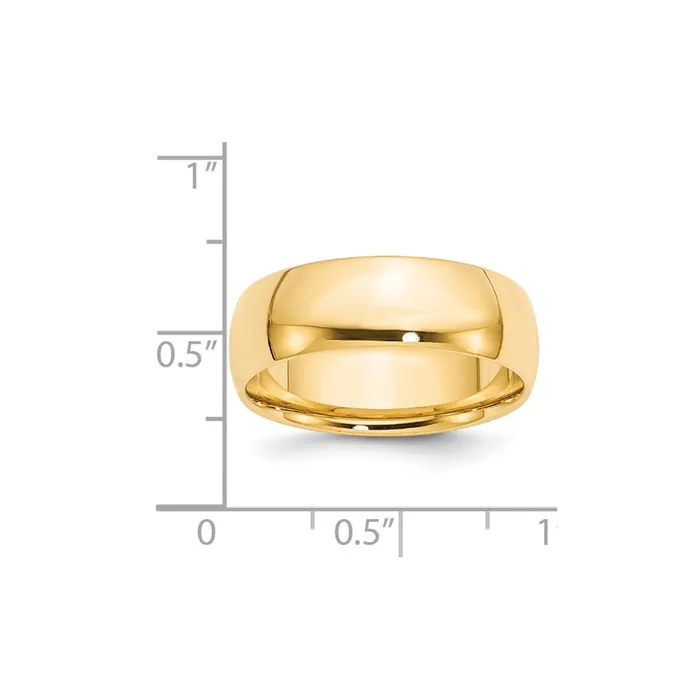 Solid 10K Yellow Gold 7mm Light Weight Comfort Fit MensWomens Wedding Band Ring Size 125 Goldia Rings Solid 10K Yellow Gold 7mm Light Weight Comfort Fit MensWomens Wedding Band Ring Size 125 Goldia Rings