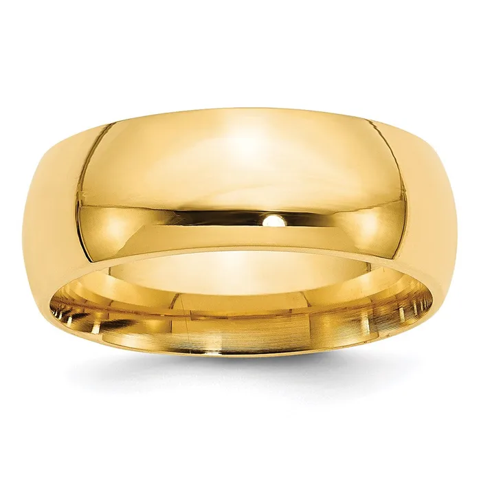 Solid 10K Yellow Gold 8mm Comfort Fit MensWomens Wedding Band Ring Size 85 Goldia Rings Solid 10K Yellow Gold 8mm Comfort Fit MensWomens Wedding Band Ring Size 85 Goldia Rings