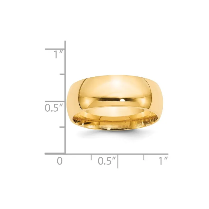 Solid 10K Yellow Gold 8mm Comfort Fit MensWomens Wedding Band Ring Size 85 Goldia Rings Solid 10K Yellow Gold 8mm Comfort Fit MensWomens Wedding Band Ring Size 85 Goldia Rings