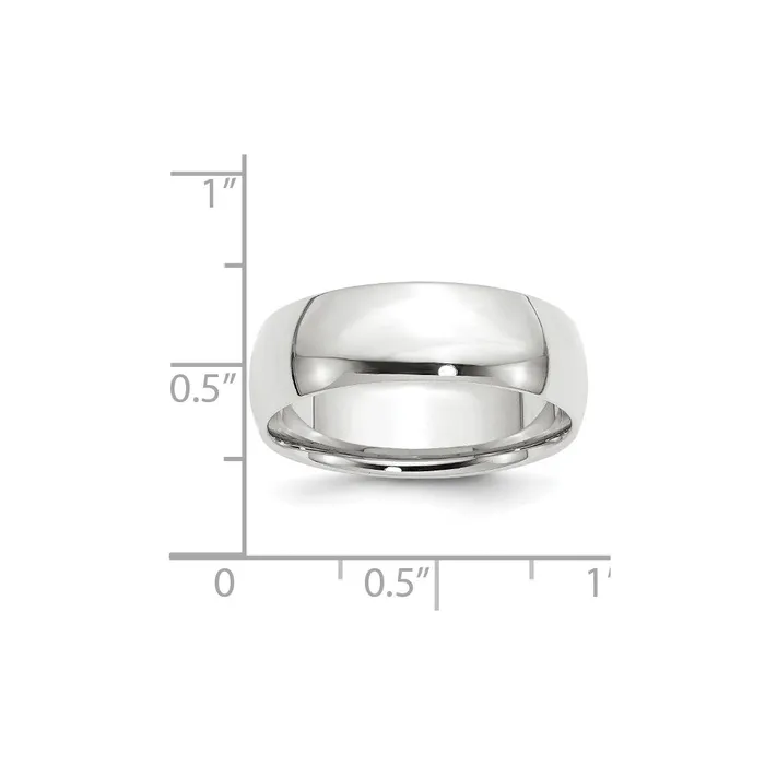 Solid 14K White Gold 7mm Light Weight Comfort Fit MensWomens Wedding Band Ring Size 5 Goldia Rings Solid 14K White Gold 7mm Light Weight Comfort Fit MensWomens Wedding Band Ring Size 5 Goldia Rings