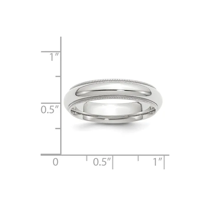 Solid 18K White Gold 5mm Milgrain Comfort Fit MensWomens Wedding Band Ring Size 95 Goldia Rings Solid 18K White Gold 5mm Milgrain Comfort Fit MensWomens Wedding Band Ring Size 95 Goldia Rings