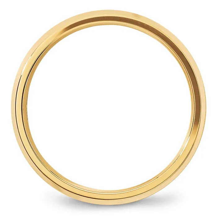 Solid 18K Yellow Gold 5mm Bevel Edge Comfort Fit MensWomens Wedding Band Ring Size 4 Goldia Rings Solid 18K Yellow Gold 5mm Bevel Edge Comfort Fit MensWomens Wedding Band Ring Size 4 Goldia Rings