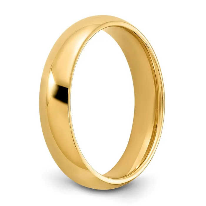 Solid 18K Yellow Gold 5mm Comfort Fit MensWomens Wedding Band Ring Size 8 Goldia Rings