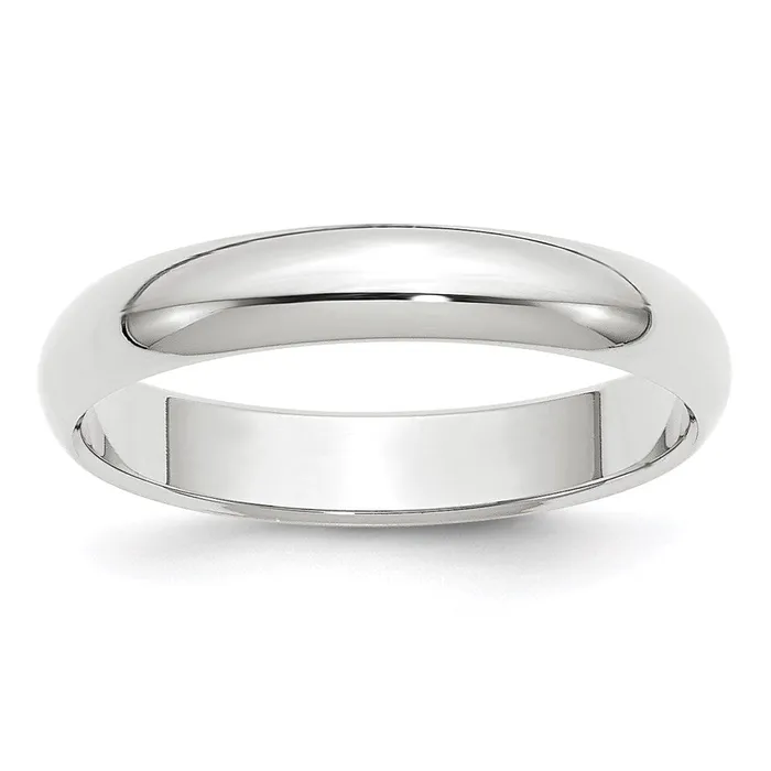 Solid 18K Yellow Gold White Gold 4mm HalfRound MensWomens Wedding Band Ring Size 8 Goldia Rings Solid 18K Yellow Gold White Gold 4mm HalfRound MensWomens Wedding Band Ring Size 8 Goldia Rings