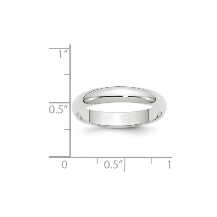 Solid 18K Yellow Gold White Gold 4mm HalfRound MensWomens Wedding Band Ring Size 8 Goldia Rings Solid 18K Yellow Gold White Gold 4mm HalfRound MensWomens Wedding Band Ring Size 8 Goldia Rings