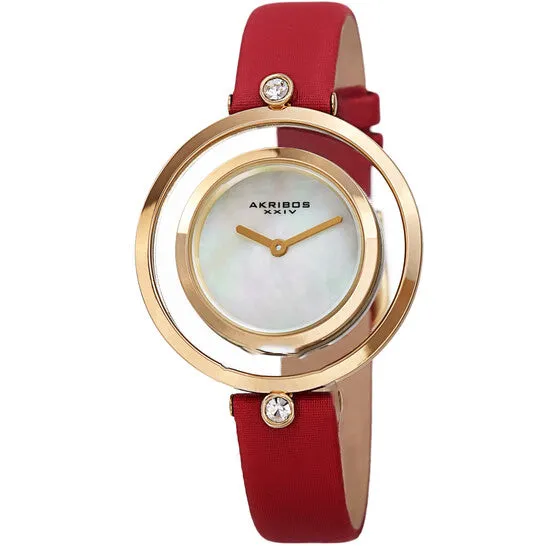 Watches JMS always Original Akribos XXIV Quartz White Dial Ladies Watch AK1060RD Watches JMS always Original Akribos XXIV Quartz White Dial Ladies Watch AK1060RD