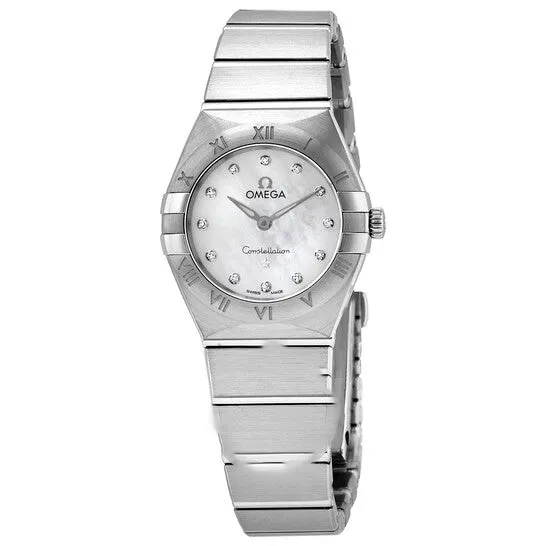 Watches JMS always Original Omega Constellation Manhattan Quartz Diamond White Mother of Pearl Dial Watch 13110256055001 Watches JMS always Original Omega Constellation Manhattan Quartz Diamond White Mother of Pearl Dial Watch 13110256055001