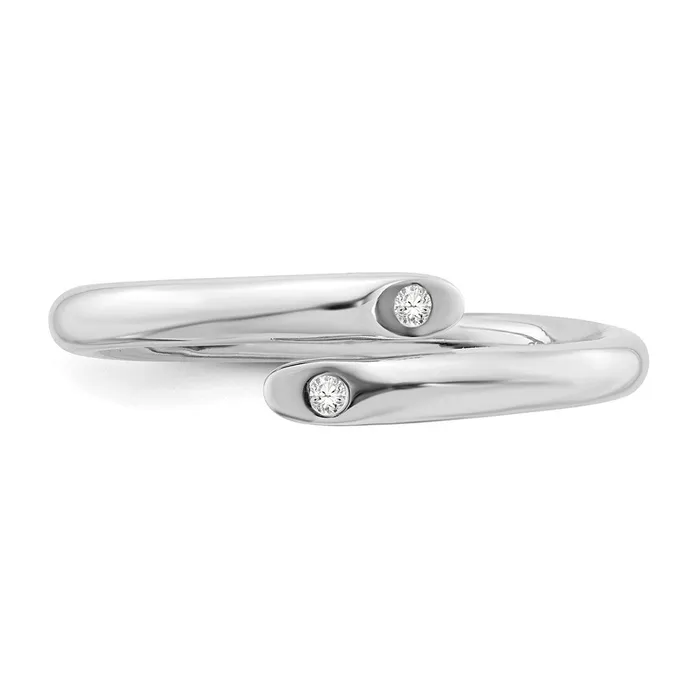 White Ice Sterling Silver Rhodiumplated Diamond Ring Goldia Rings