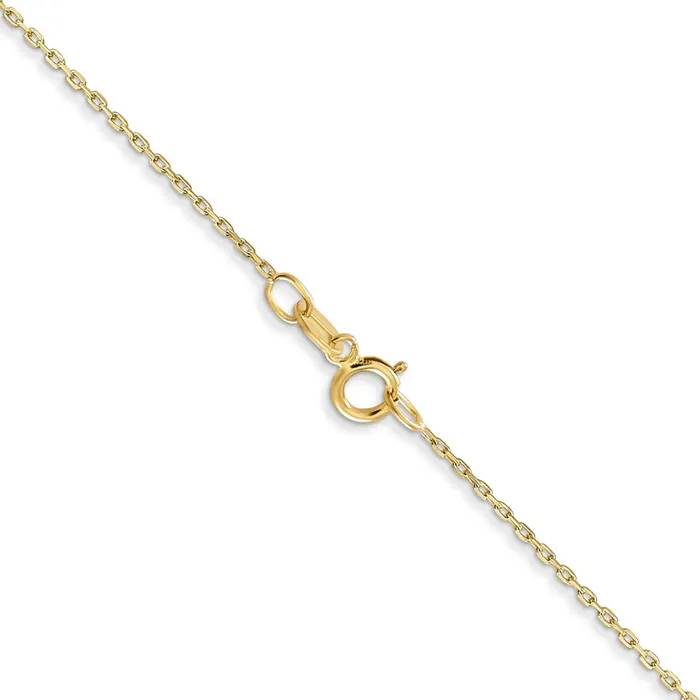 10k 8mm DC Cable with Spring Ring Clasp Chain TreasureFineJewelers Rings