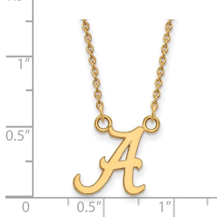 10k Gold University of Alabama Small Pendant Necklace TreasureFineJewelers Necklaces