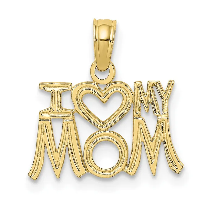 10K I HEART MY MOM Pendant TreasureFineJewelers Necklaces