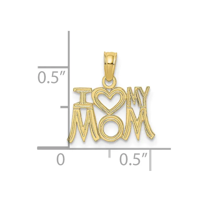 10K I HEART MY MOM Pendant TreasureFineJewelers Necklaces