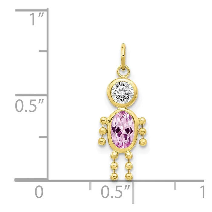10k June Boy Birthstone Charm TreasureFineJewelers Charm Necklaces