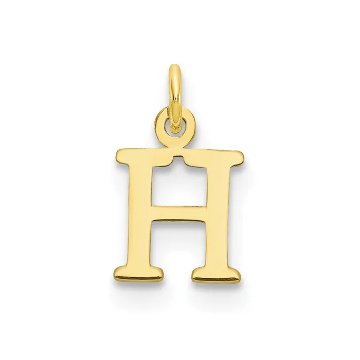10k Yellow Gold Cutout Letter H Initial Charm TreasureFineJewelers Charm Necklaces 10k Yellow Gold Cutout Letter H Initial Charm TreasureFineJewelers Charm Necklaces