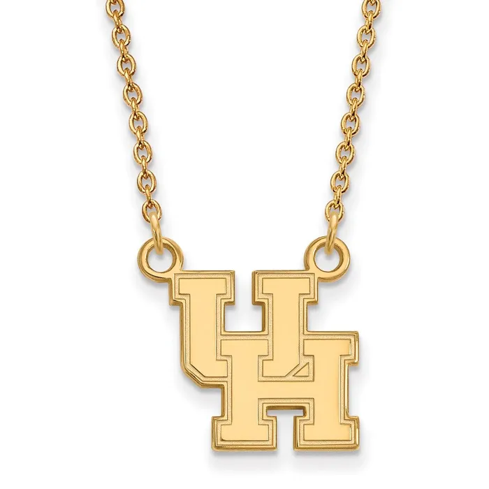 10K Yellow Gold University of Houston Small Pendant with Necklace TreasureFineJewelers Necklaces 10K Yellow Gold University of Houston Small Pendant with Necklace TreasureFineJewelers Necklaces