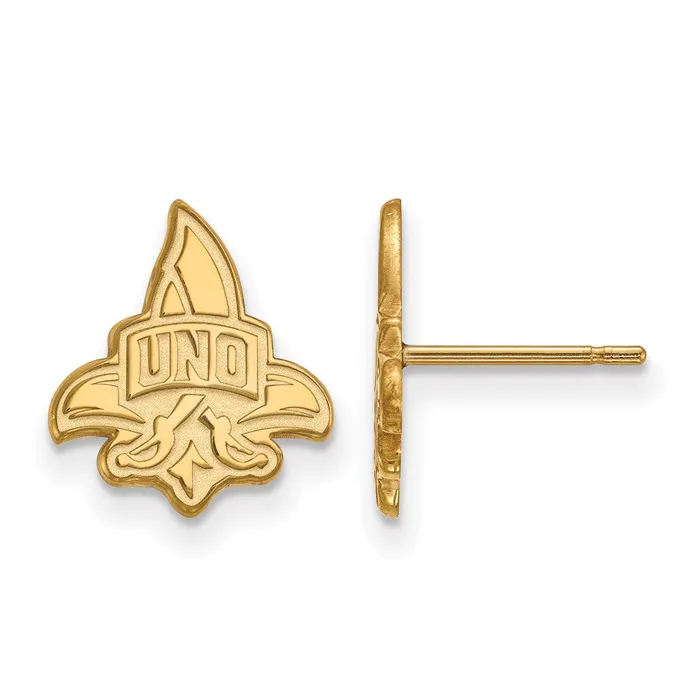 10K Yellow Gold University of New Orleans Small Post Earrings TreasureFineJewelers Earrings 10K Yellow Gold University of New Orleans Small Post Earrings TreasureFineJewelers Earrings
