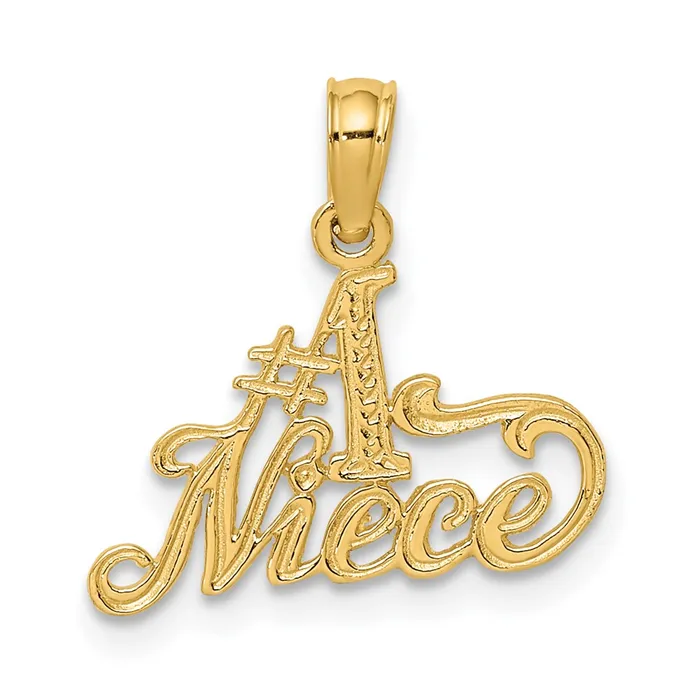 14k 1 NIECE Charm TreasureFineJewelers Charm Necklaces