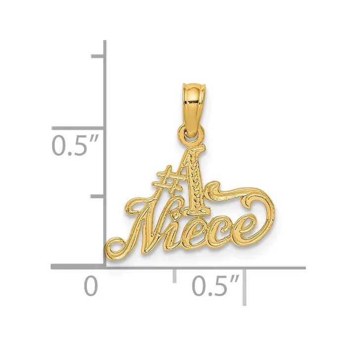14k 1 NIECE Charm TreasureFineJewelers Charm Necklaces