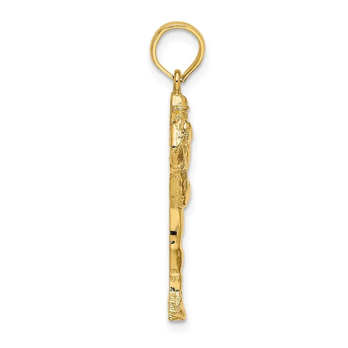 14K 2D Baseball Pitcher On Mound Charm TreasureFineJewelers Charm Necklaces