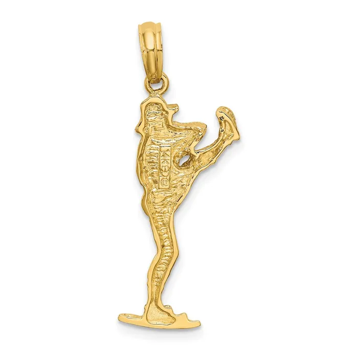 14K 2D Baseball Pitcher On Mound Charm TreasureFineJewelers Charm Necklaces