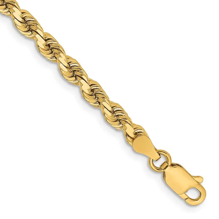 14K 375mm DiamondCut Rope Chain TreasureFineJewelers Necklaces