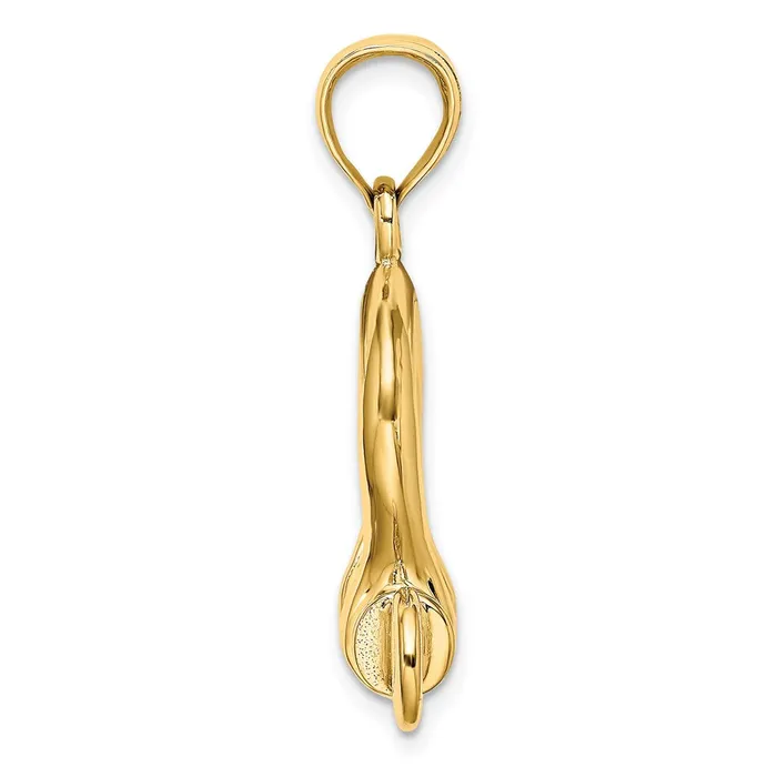 14K 3D Large Shackle Charm TreasureFineJewelers Charm Necklaces