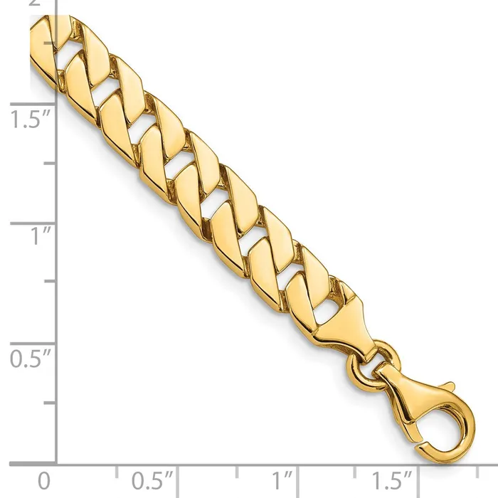 14K 8 inch 74mm Hand Polished Fancy Link with Fancy Lobster Clasp Bracelet TreasureFineJewelers Bracelets