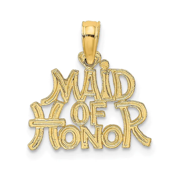 14k MAID OF HONOR Charm TreasureFineJewelers Charm Necklaces