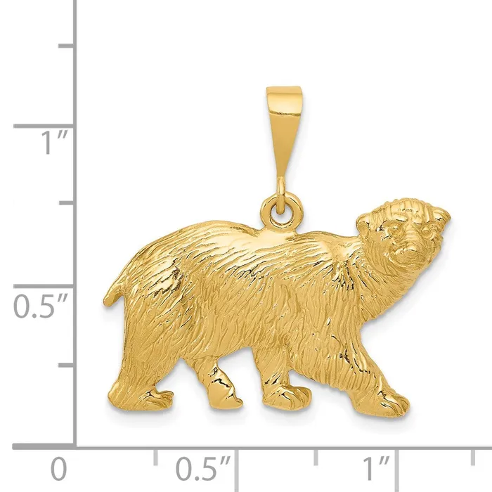 14k Polar Bear Charm TreasureFineJewelers Charm Necklaces