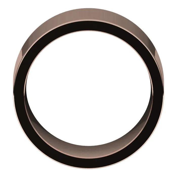 14K Rose Gold 12 mm flat comfort fit Wedding Band TreasureFineJewelers Rings