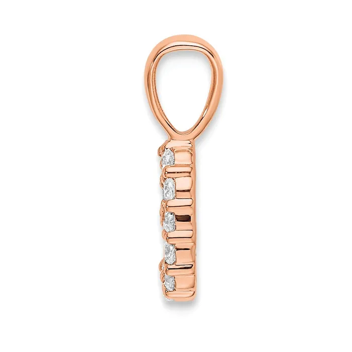 14k Rose Gold Diamond Number 9 Pendant TreasureFineJewelers Necklaces